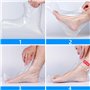 100 pièces Chaussettes Jetables en Plastique pour Pédicure et Cire de Paraffine, Chaussettes Transparentes pour Pédicure des Pie