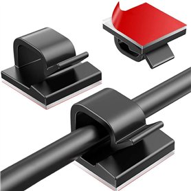 50 pièces Adhesif Clips Câbles