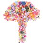 Lot de 2000 boutons colorés en plastique pour enfants - Différentes tailles et couleurs - Boutons en résine - Boutons colorés po