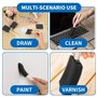 Lot de 40 pinceaux en mousse, 4 tailles, outils de peinture artisanale, éponge, pinceau éponge pour peinture à l'huile, peinture