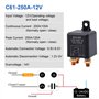 Ehdis Relais 5 Broches 12 V 250 A Courant Continu/Contacts Repos Travail - Bobine 12v 60 Ohms Sans Polarité