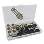 QitinDasen 6Pcs GX16 8-Broches Aviation Connecteur, 5A 16mm Mâle & Femelle Métal Panneau Aviation Connecteur Fiche Prise, avec C