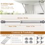 Eletorot Vérins à Gaz 4pcs Charniere Porte Cuisine100N Verin Meuble
