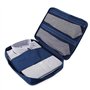 Cabilock Sacs de Rangement pour vêtements de Voyage Anti-Rides Portable Chemise Cravate Trousse de Finition Bleu Marine