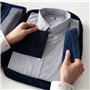 Cabilock Sacs de Rangement pour vêtements de Voyage Anti-Rides Portable Chemise Cravate Trousse de Finition Bleu Marine