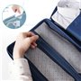 Cabilock Sacs de Rangement pour vêtements de Voyage Anti-Rides Portable Chemise Cravate Trousse de Finition Bleu Marine