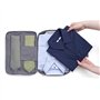Cabilock Sacs de Rangement pour vêtements de Voyage Anti-Rides Portable Chemise Cravate Trousse de Finition Bleu Marine