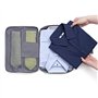 Cabilock Sacs de Rangement pour vêtements de Voyage Anti-Rides Portable Chemise Cravate Trousse de Finition Bleu Marine