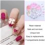 Breloques pour Ongles en Forme d'arc 3D