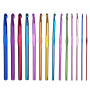 14 Pièces Crochets en Aluminium Tricot Outils Multicolore