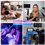 IVISII G2 Pocket RGB Camera Light, 32Wh Batterie Rechargeable intégrée 4300mAh Gamme de Couleurs à 360 ° 9 Effets Lumineux, Pann