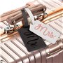 ISIYINER Étiquette de Bagage Mr and Mrs Étiquettes d'identification de Valise Luggage Tags avec Sangle à Boucle pour Honeymoon V