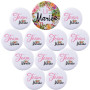 Kit de Accessoire de Mariage 1pcs Badge “La mariée” + 11pcs Badges d’Amis “Team mariée” en Plastique et Fer Bridal de Mariée Bro