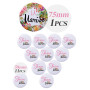 Kit de Accessoire de Mariage 1pcs Badge “La mariée” + 11pcs Badges d’Amis “Team mariée” en Plastique et Fer Bridal de Mariée Bro