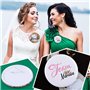 Kit de Accessoire de Mariage 1pcs Badge “La mariée” + 11pcs Badges d’Amis “Team mariée” en Plastique et Fer Bridal de Mariée Bro