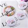 Kit de Accessoire de Mariage 1pcs Badge “La mariée” + 11pcs Badges d’Amis “Team mariée” en Plastique et Fer Bridal de Mariée Bro