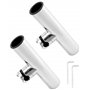 QWORK® 2 Pièces Porte de Canne à Pêche - Rotatifs à 360° - Acier Inoxydable 304 - Serrage sur Rails 19~25 mm - pour la Pêche sur