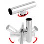 QWORK® 2 Pièces Porte de Canne à Pêche - Rotatifs à 360° - Acier Inoxydable 304 - Serrage sur Rails 19~25 mm - pour la Pêche sur