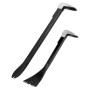 QWORK® 2 Pièces Pied de Biche - Acier Forgé - 21cm et 30cm - Outil de Démolition Forme Ergonomique