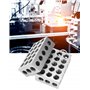 QWORK® 2 Pièces Blocs Parallèles Métriques, Blocs de Précision pour Fraiseuse, 25x50x75m, 23 Trous