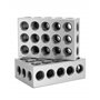 QWORK® 2 Pièces Blocs Parallèles Métriques, Blocs de Précision pour Fraiseuse, 25x50x75m, 23 Trous