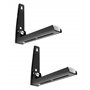 QWORK® 2 pièces support mural pour micro ondes, avec bras télescopiques 230-400mm, noir, pour la plupart des fours à micro-ondes