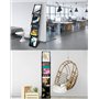 QWORK® Porte-brochure A4, Présentoir à brochures, pliable, noir