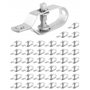 QWORK® Lot de 40 tendeur grillage 90 mm pour clôture