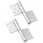 QWORK® 2 pièces Charnières de Porte en Acier Inoxydable Robustes Charnières à Visser pour Portes en Bois