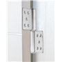 QWORK® 2 pièces Charnières de Porte en Acier Inoxydable Robustes Charnières à Visser pour Portes en Bois, Angle d'Ouverture à 36