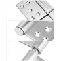 QWORK® 2 pièces Charnières de Porte en Acier Inoxydable Robustes Charnières à Visser pour Portes en Bois, Angle d'Ouverture à 36