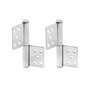 QWORK® 2 pièces Charnières de Porte en Acier Inoxydable Robustes Charnières à Visser pour Portes en Bois, Angle d'Ouverture à 36