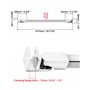 QWORK® Barre de fixation pour paroi de douche - acier inoxydable 304-40 cm de longueur - Convient au verre de 8 à 12 mm d'épaiss