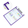 QWORK® 25X Pochettes Effaçables à Sec A4, Pochette Transparente Réutilisables en 5 Couleurs, Fournitures de Bureau et d'Enseigne