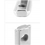 QWORK® 50 Pièces Équerre d'angle à fente en T, avec 100 Vis, pour profilé aluminium 2020 fente 6 mm, m5
