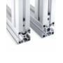 QWORK® 50 Pièces Équerre d'angle à fente en T, avec 100 Vis, pour profilé aluminium 2020 fente 6 mm, m5