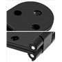 QWORK® Lot de 4 Charnières Pliantes Noires à 180 Degrés - Alliage de Zinc Antirouille Noir - pour Tables Pliantes, Armoires et B
