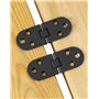 QWORK® Lot de 4 Charnières Pliantes Noires à 180 Degrés - Alliage de Zinc Antirouille Noir - pour Tables Pliantes, Armoires et B