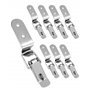 QWORK® 8 Pièces Fermoir a Levier de 72 mm en Acier Galvanisé, Verrou tension de fixation d'angle pour fermeture de coffre et fer