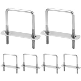QWORK® 6 Pièces boulons en U M6 en acier inoxydable