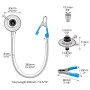 QWORK® 1/2" Jauge de Serrage Angulaire avec Bras Magnétique et Bras à Griffes Clé Dynamométrique à Bras Clip