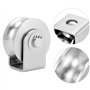 QWORK® 2 Poulies de renvoi en acier inoxydable avec support à souder, 48mm de diamètre - Capacité de charge 250 kg - Adaptée aux