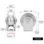 QWORK® 2 Poulies de renvoi en acier inoxydable avec support à souder, 48mm de diamètre - Capacité de charge 250 kg - Adaptée aux
