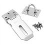 QWORK® 4 Pièces Loquets et Verrous de Portes, 82 mm Porte Fermoir Verrou de Porte Moraillon De Verrou en Acier Inoxydable, Loque