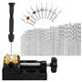 QWORK® 60 pièces Ensemble d'étaux pour perceuse à main - 48 forets hélicoïdaux (0