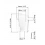 Taille intérieure : 63 mm x 30 mm x 100 mm