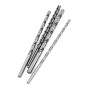 QWORK® 5pcs Foret Hélicoïdal HSS, 200mm Mèches Hélicoïdales Extra Long, Diamètre 4 mm/5 mm/6 mm/8 mm/10 mm