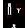 QWORK® Lot de 12 flacons de voyage de 50 ml, mini bouteille plastique, transparents, avec petit entonnoir pour shampooing, gel d