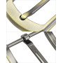 QWORK Lot de 3 Boucles de Ceinture Métallique, 38-40 mm (1,5 Pouce) Remplacement de Boucle Ceinture pour Hommes et Femmes (Argen