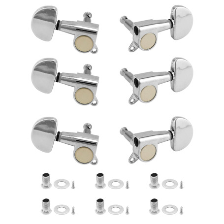QWORK 6 pièces 3L3R Guitare Mécaniques Boutons